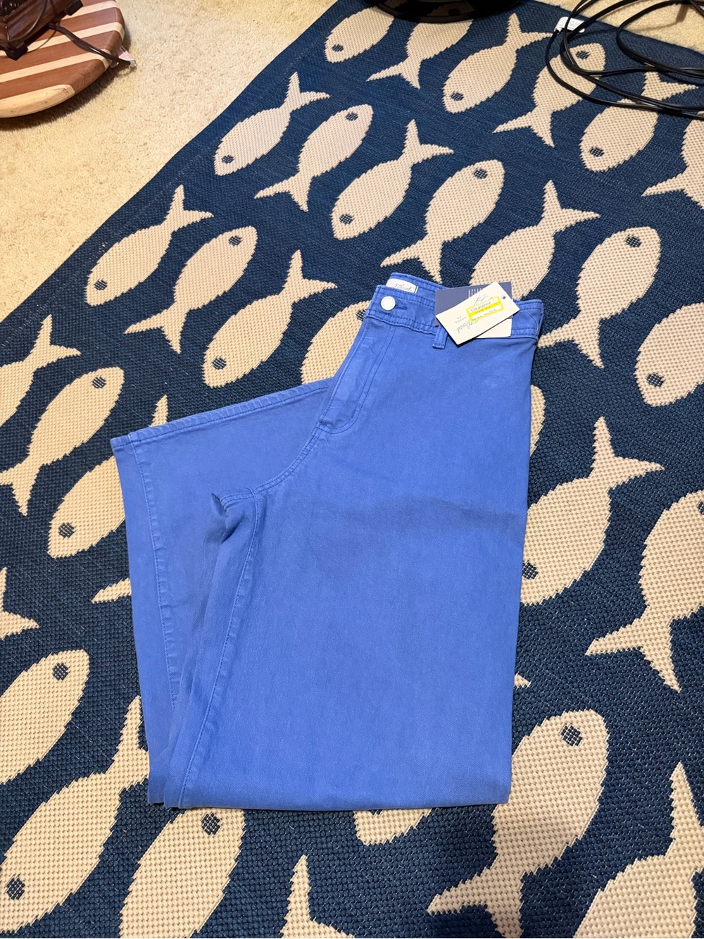 Sailor Wide Leg Pants in Periwinkle Blue